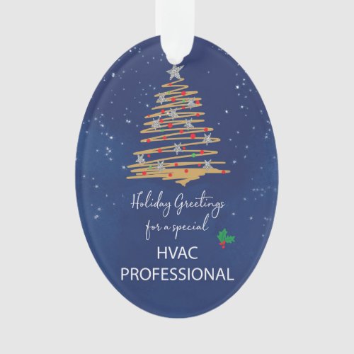 For HVAC Professional Christmas Tree Custom Name Ornament