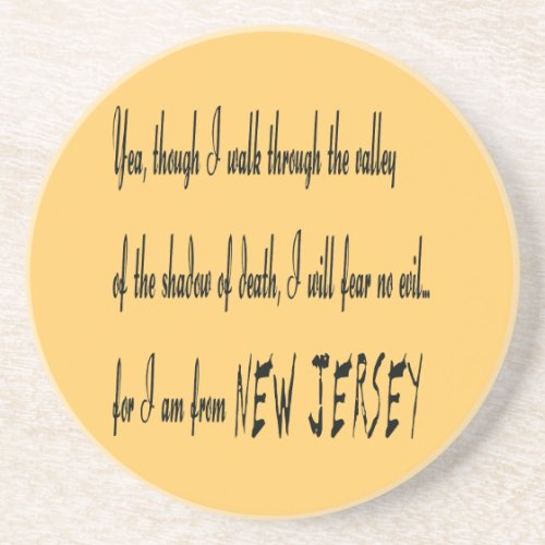 For I Am From New Jersey Coaster