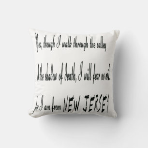 For I Am From New Jersey Throw Pillow