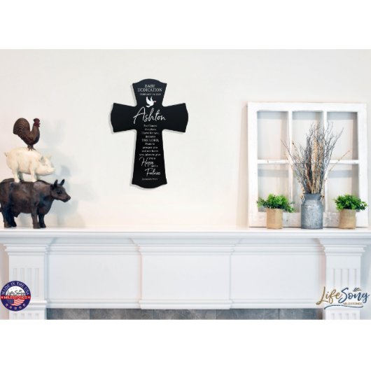 For I Know the Plan Baby Dedication Wall Cross (Lifestyle)