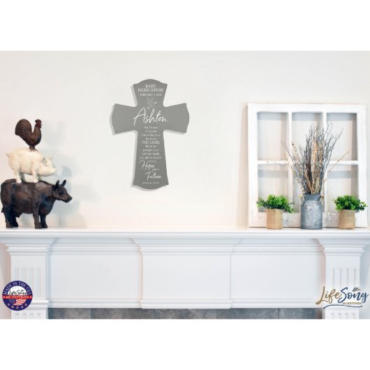 For I Know the Plan Baby Dedication Wall Cross (Lifestyle)