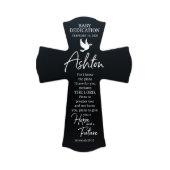 For I Know the Plan Baby Dedication Wall Cross (Front)