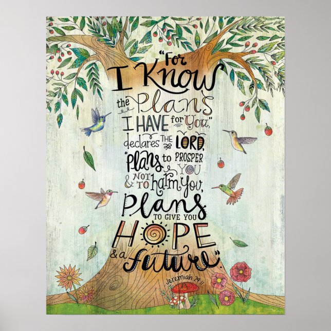 For I Know The Plans Hummingbird  Poster (Front)