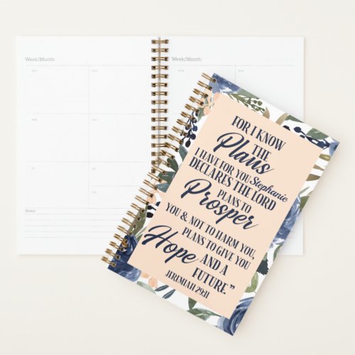 For I Know The Plans I Have For You Custom 2022 Planner