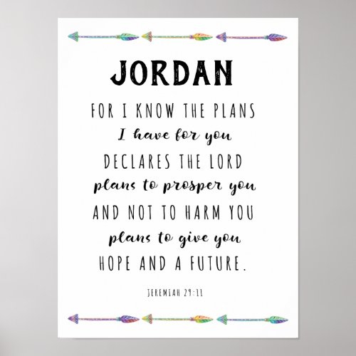 For I know the Plans I have for you Custom Poster