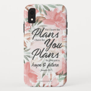 For I know The Plans I Have For You Jeremiah 29:11 iPhone XR Case
