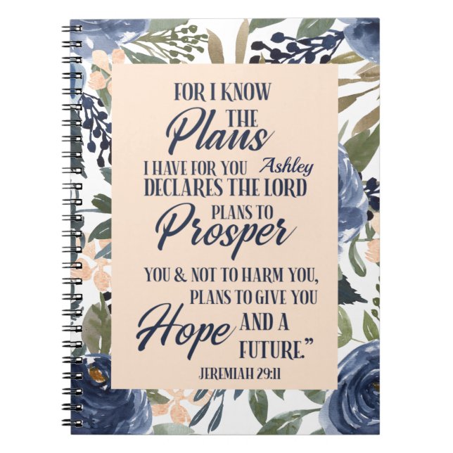 For I Know The Plans I Have For You Personalized Notebook (Front)