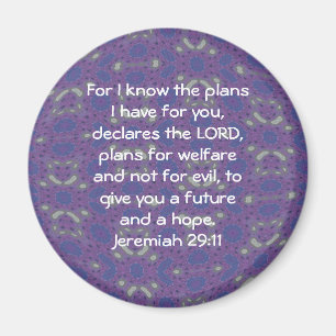 For I know the plans I have  - Jeremiah 29:11 Magnet