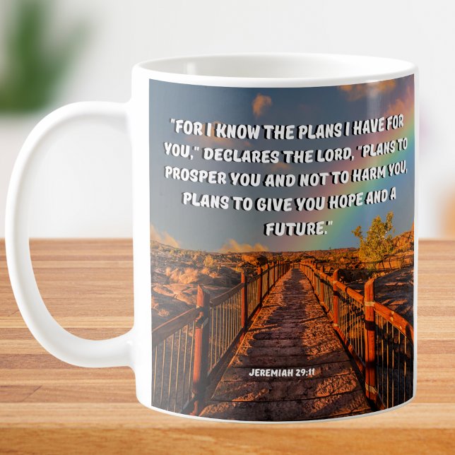 For I Know The Plans Jeremiah 29:11 Bible Verse Coffee Mug (Creator Uploaded)