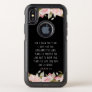 For I Know the Plans Pink Floral Bible Verse OtterBox Commuter iPhone XS Case