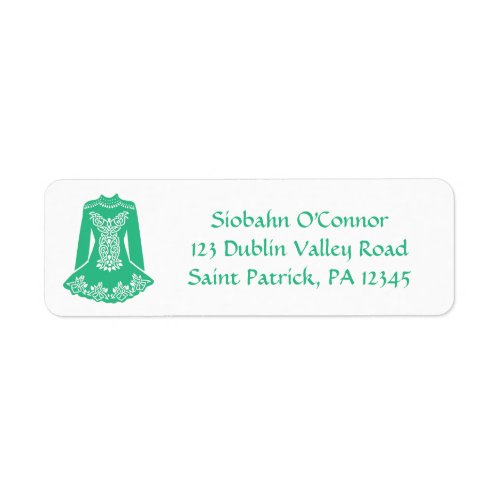 For Irish Dancers Dancing Dress Return Address Label