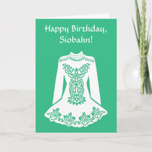 For Irish Dancers Dancing Dress Themed Birthday Card