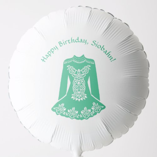 For Irish Dancers Green Dancing Dress Custom Party Balloon