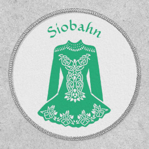 For Irish Dancers Green Dancing Dress Personalized Patch