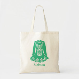 For Irish Dancers Green Dancing Dress Personalized Tote Bag