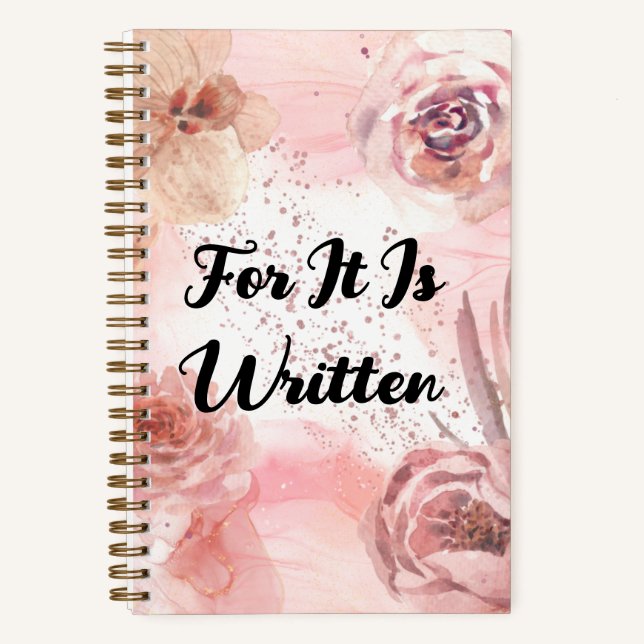 For It Is Written Floral Journal (Front)