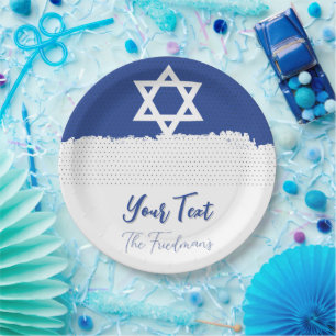 For Jewish Holidays Celebrations Bar Mitzvah's Paper Plates