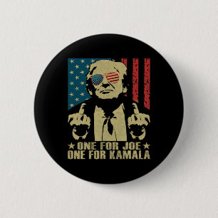 For Joe One For Kamala Funny Trump 2024 Button