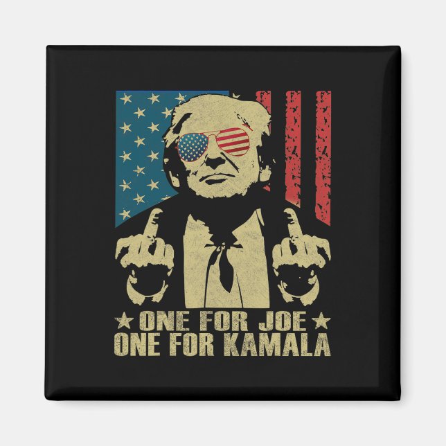 For Joe One For Kamala Funny Trump 2024  Magnet (Front)