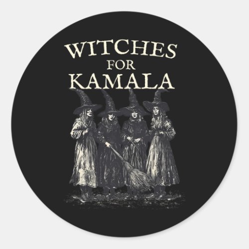 For Kamala Feminist Political Election Halloween  Classic Round Sticker