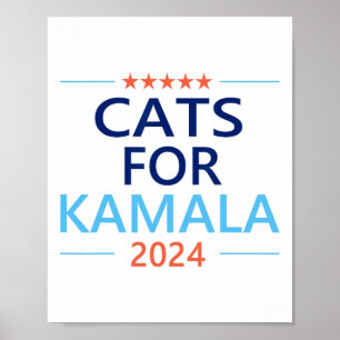 For Kamala Harris 2024 Childless Cat Lady Jd Vance Poster