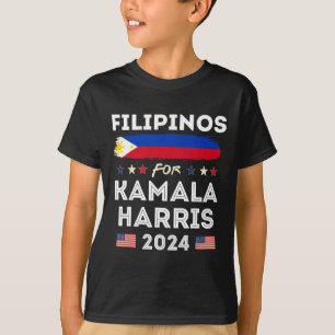 For Kamala Harris 2024 Philippines Flag Patriotic T-Shirt