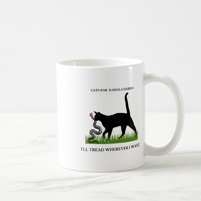 For Kamala Harris I Will Tread Wherever I Want  Coffee Mug (Right)