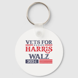 For Kamala Harris Tim Walz Veterans For Harris Keychain