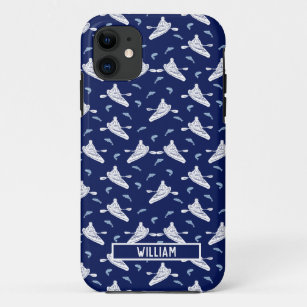 For Kayakers Personalized Navy Blue Kayak iPhone 11 Case