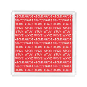 For Kids Alphabet Red Square Alphabet Tray
