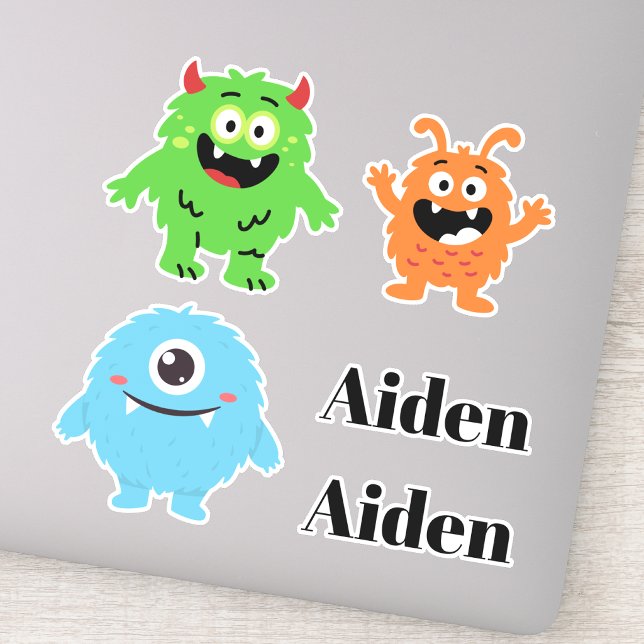 For Kids Cute Fun Monsters Boys Name  Sticker (Creator Uploaded)