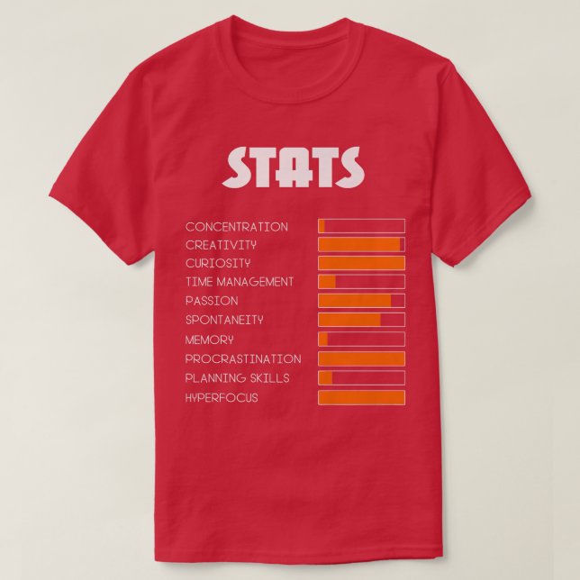 For Kids With ADHD Stats Neurodiversity Men Boys A T-Shirt (Design Front)