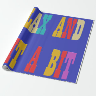 For knitters to send a wool gift in fun blue red wrapping paper