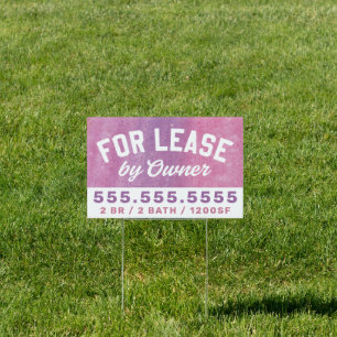 For Lease by Owner Watercolor Sign
