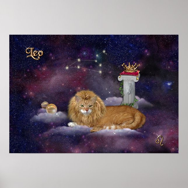 For Leos and Cat Lovers Poster (Front)