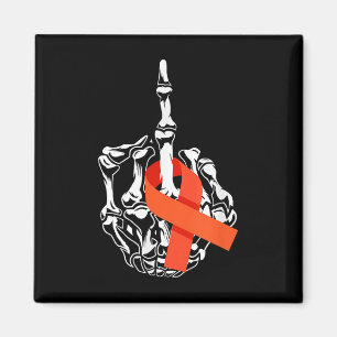 For Leukemia Cancer Middle Finger Leukemia Cancer Magnet
