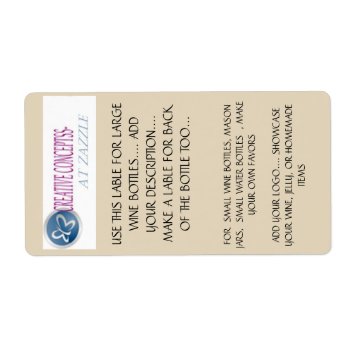 For Lg.    Small Wine Bottles   Jars   Small Water Label by CREATIVEforBUSINESS at Zazzle