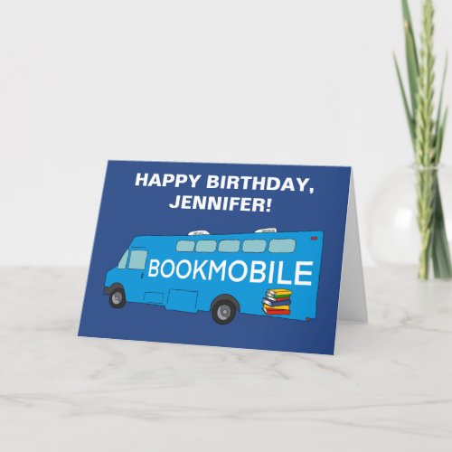 For Librarians Book Lovers Bookmobile Graphic Card