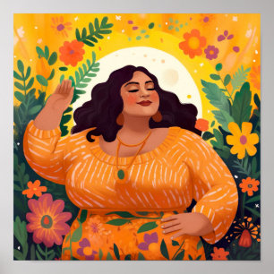 For Love and Flower, A Woman Standing in Her Power Poster