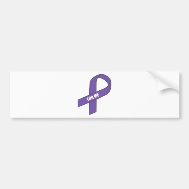 For Me (Purple Ribbon) Bumper Sticker (Front)