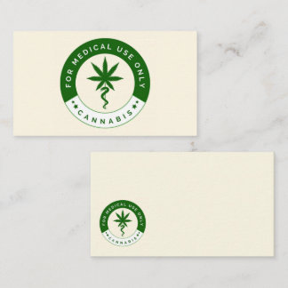 For Medical Use Only Cannabis Business Card