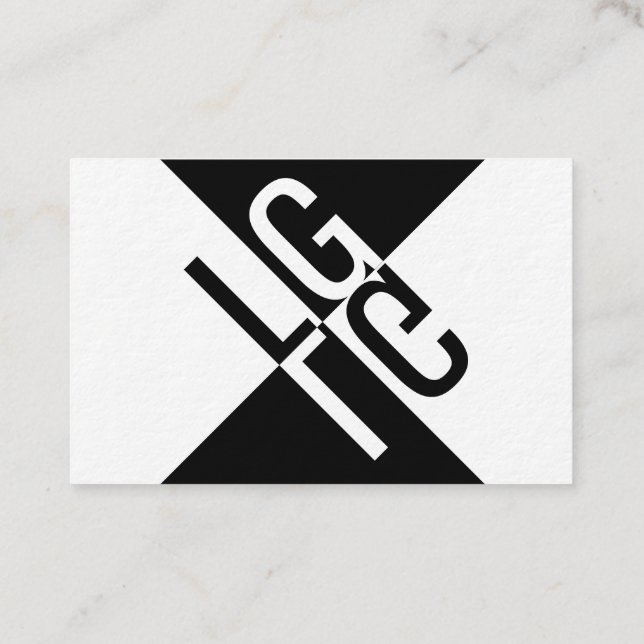 For men with claim and black ideas business card (Back)