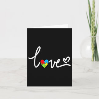 For Men Women Autism Awareness Tee Plus Size Card