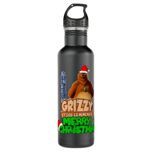 For Men Women Christmas Grizzy And The Lemmings Aw Stainless Steel Water Bottle