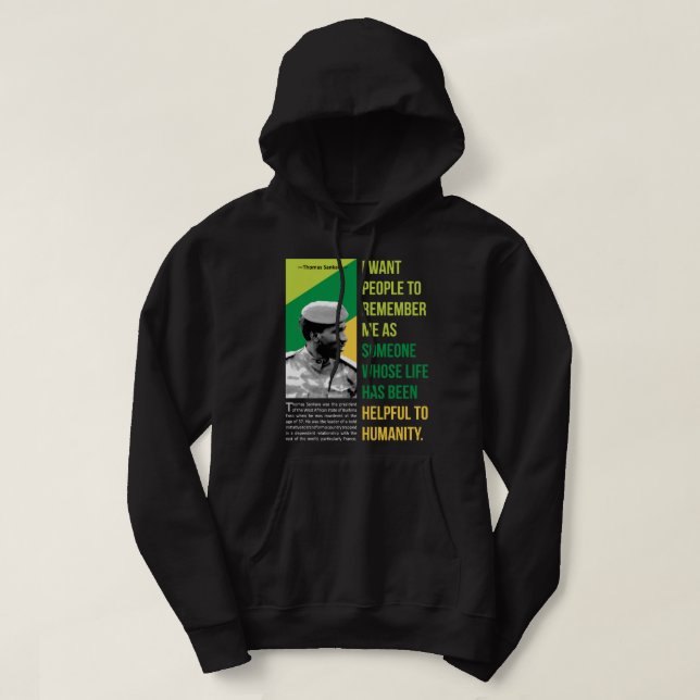 For Men Women Thomas Revolutionary Sankara Awesome Hoodie (Design Front)