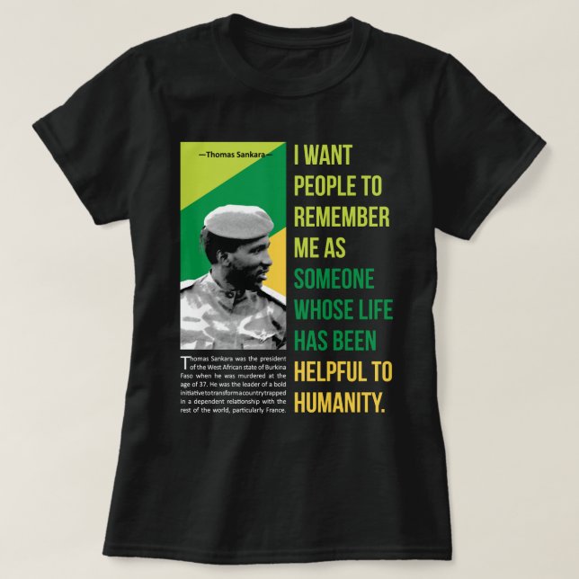 For Men Women Thomas Revolutionary Sankara Awesome T-Shirt (Design Front)