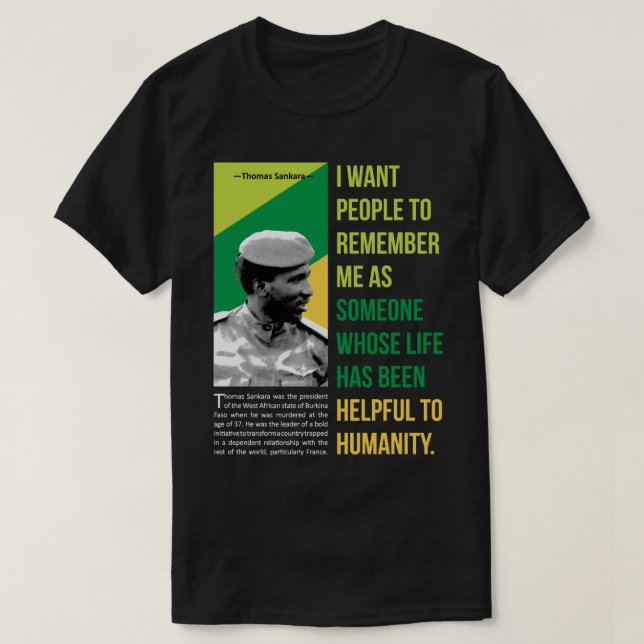 For Men Women Thomas Revolutionary Sankara Awesome T-Shirt (Design Front)