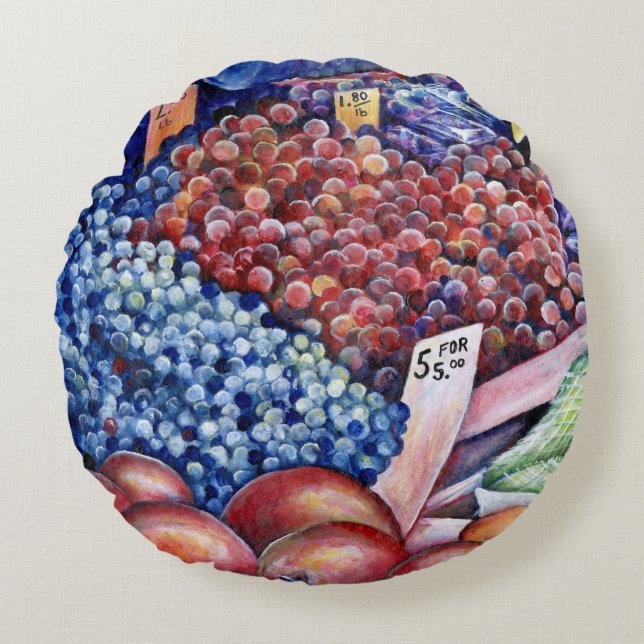 For Mental Consumption Only Round Pillow (Front)