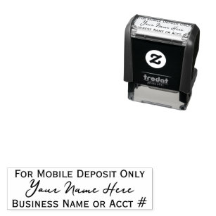 For Mobile Deposit Custom Signature Endorsement Self-inking Stamp