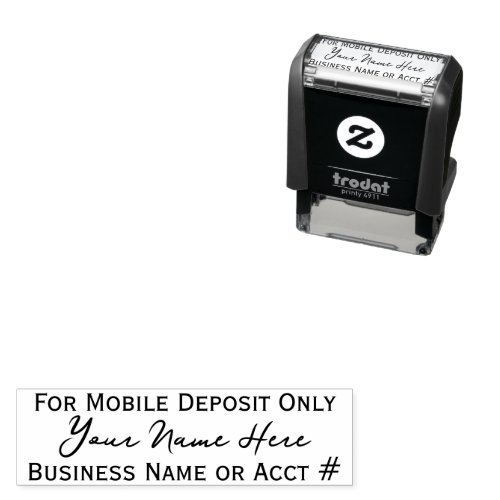 For Mobile Deposit Custom Signature Endorsement Self_inking Stamp